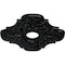 Ekena Millwork Peralta Ceiling Medallion (Fits Canopies up to 4 5/8"), 17 3/4"OD x 3 1/8"ID x 1"P, Black Pearl CM17PEBPS - alternate 3